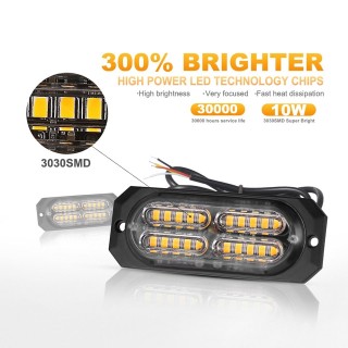 Аварийна сигнална LED лампа 12V 24V блиц